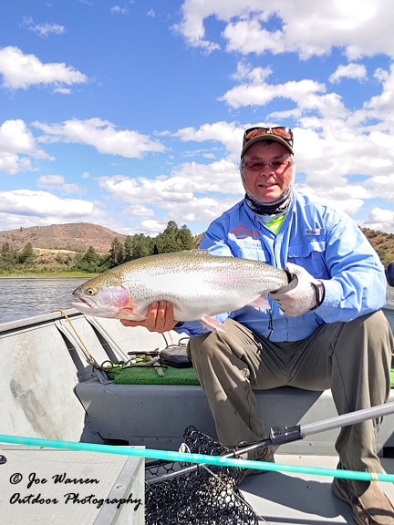 Joe Warren, fly fishing, triploid rainbow trout, Rufus Woods Rervoir, Columbia River, WA